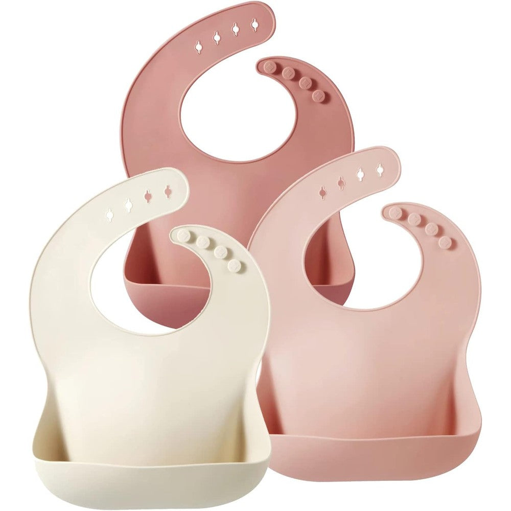 PandaEar silicone baby bibs front view