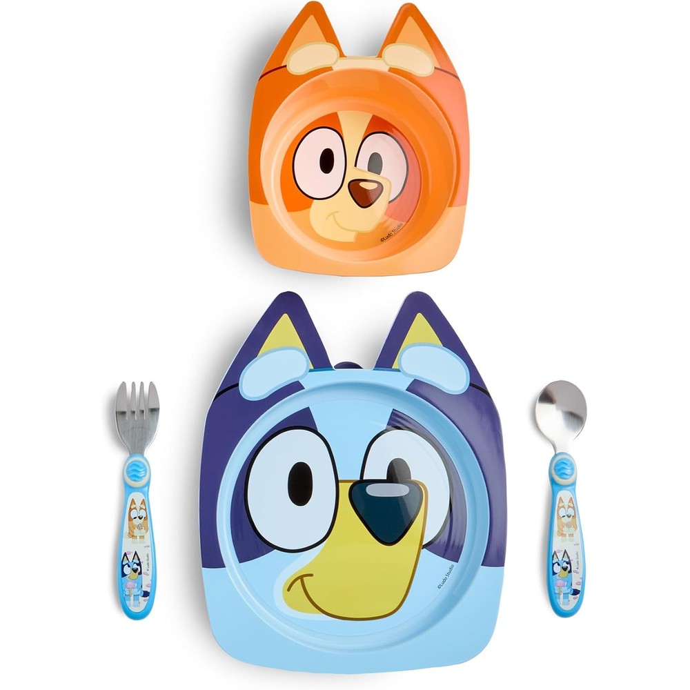 The First Years Bluey kids dinnerware set front view
