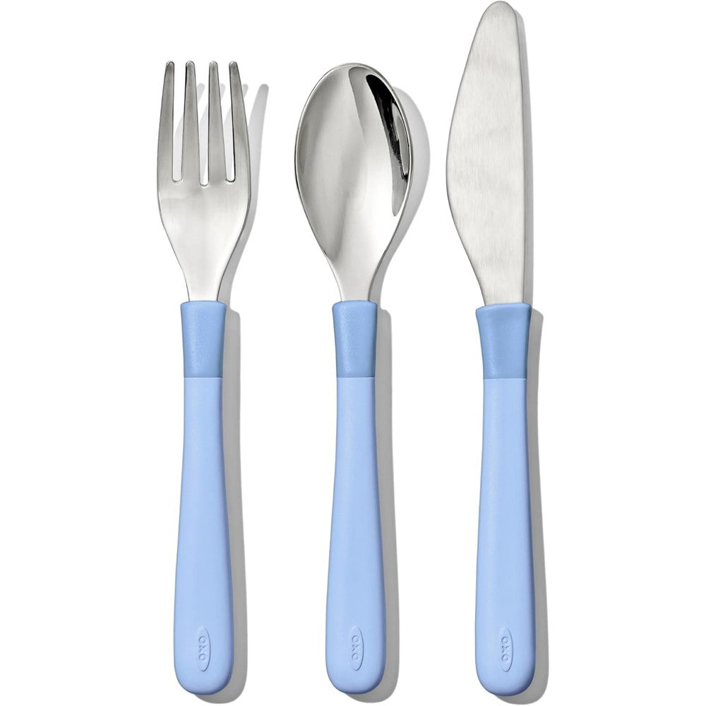 Oxo Tot Cutlery for Big Kids Dusk set front view