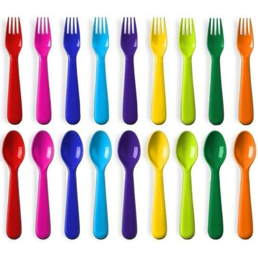 Plaskidy toddler utensils set of 18 pieces front view