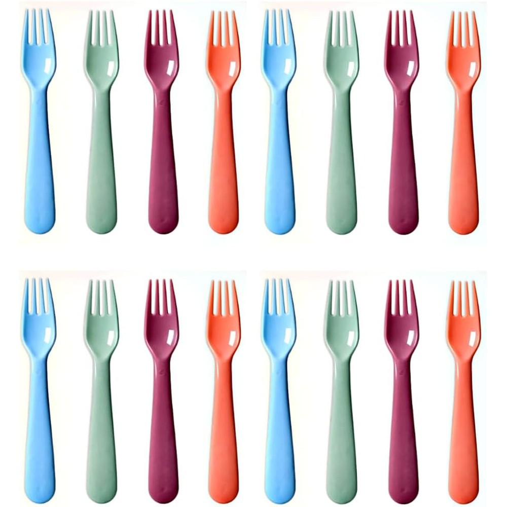 ChaLeeMoo 16 piece kids plastic fork set front view