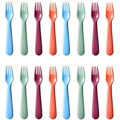 ChaLeeMoo 16 piece kids plastic fork set front view