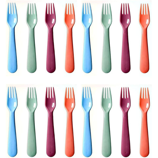 ChaLeeMoo 16 piece kids plastic fork set front view