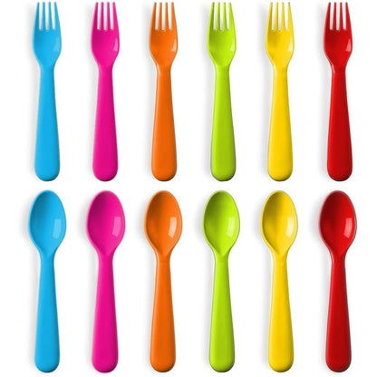 Plaskidy plastic toddler utensils set of 12 front view