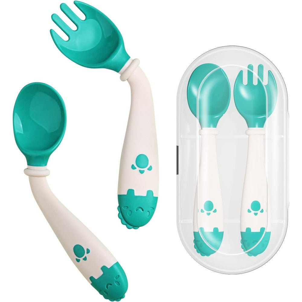 Deejoy toddler self-feeding flatware set front view