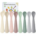 Drkio 8 piece silicone baby spoons set front view