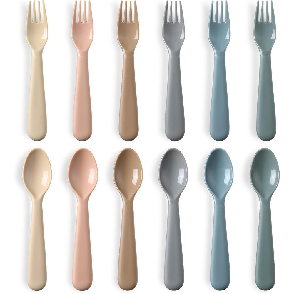 Poikshark 12 pieces toddler utensils set front view