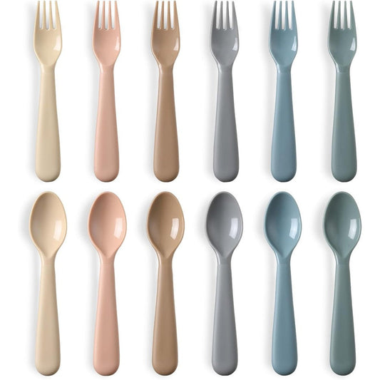 Poikshark 12 pieces toddler utensils set front view
