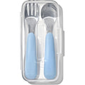 OXO Tot On-The-Go Fork and Spoon Set in Dusk color front view
