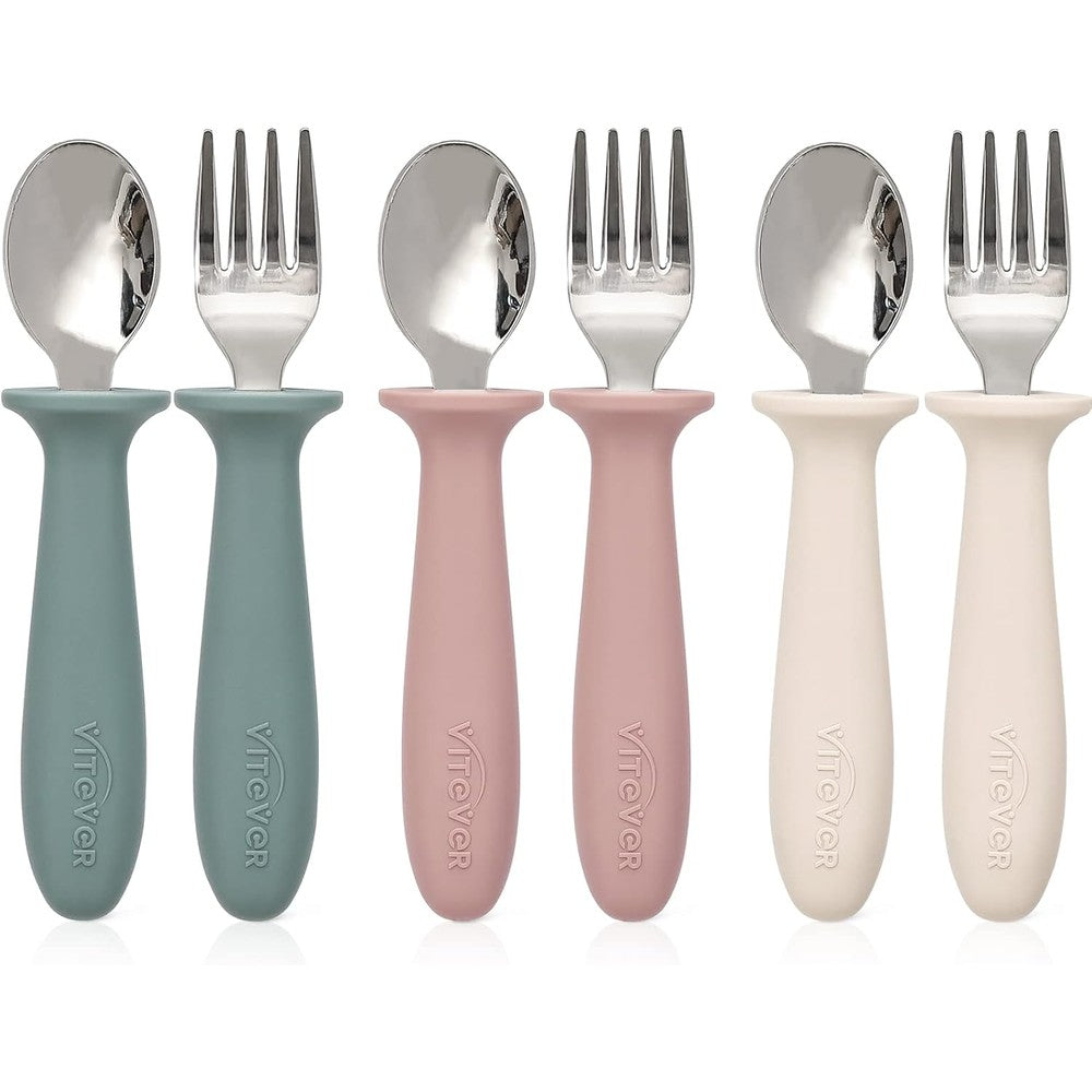 Vitever 6 Piece Toddler Utensils set front view