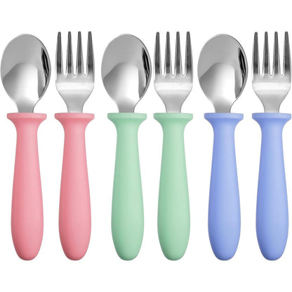 Pimoys toddler utensils 6 piece set front view