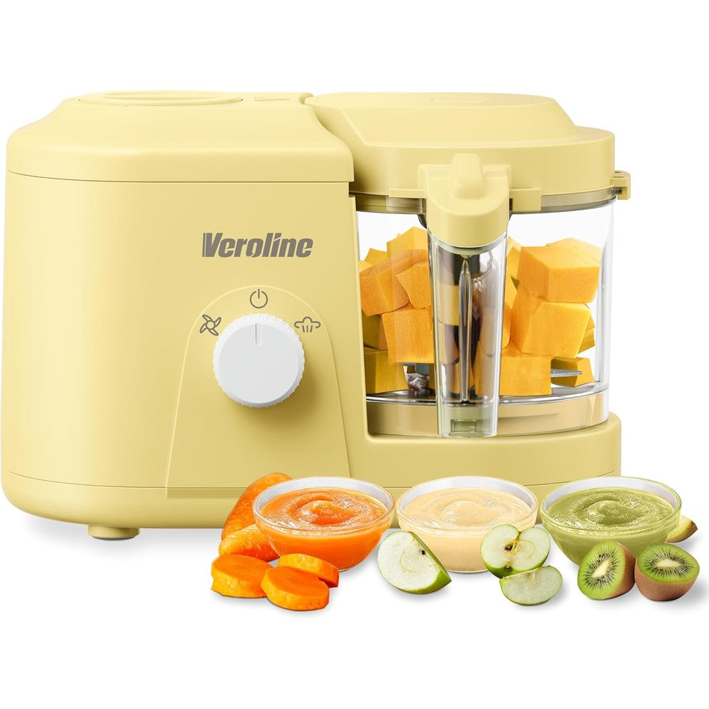 Veroline baby food maker authentic yellow appliance front view