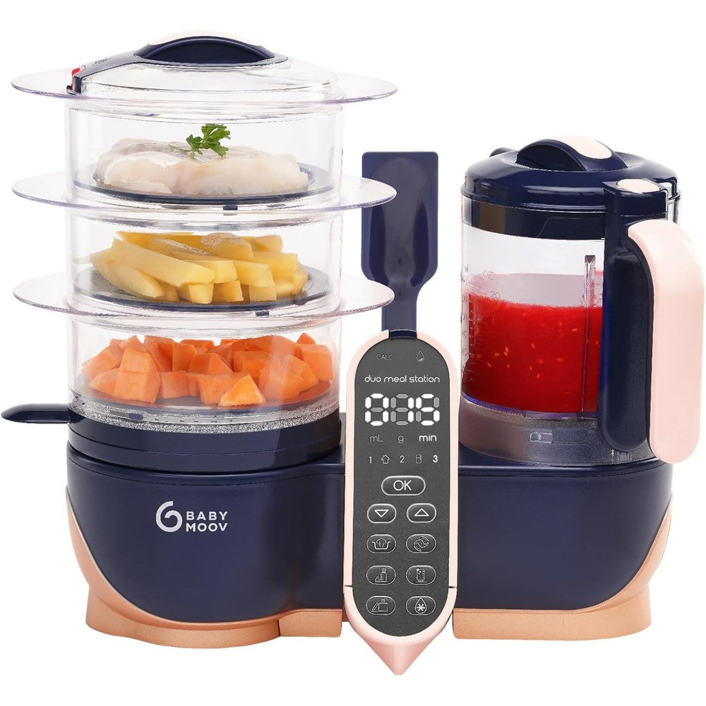 Babymoov Duo Meal Station XL pink baby food maker front view