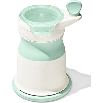 OXO Tot Mash Maker Baby Food Mill in Opal front view for homemade purees