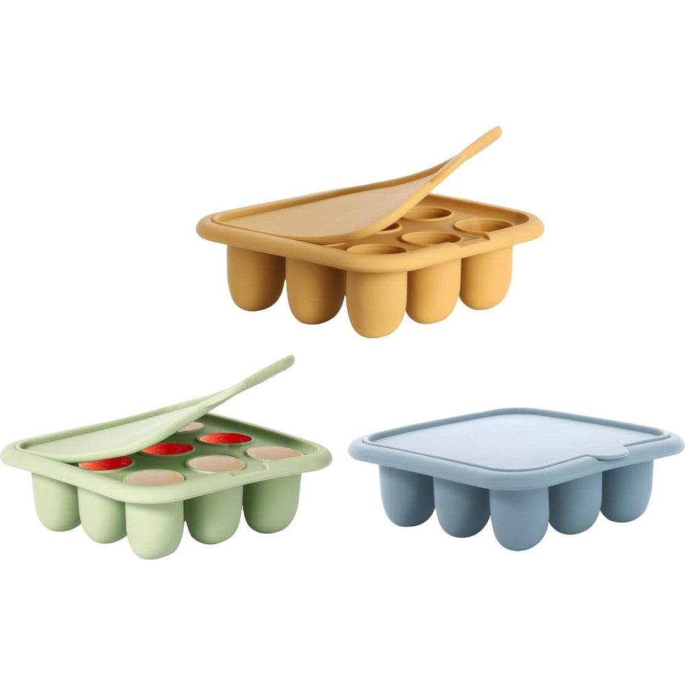 Wajiayon baby food freezer tray and nibble feeder set blue