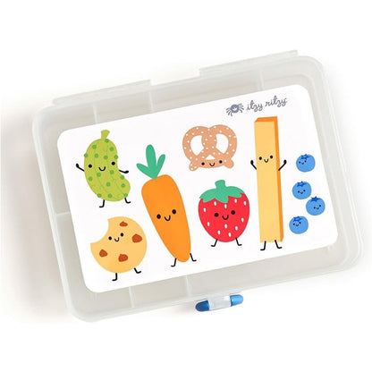 Itzy Ritzy Divided Snack Box front view with 6 compartments
