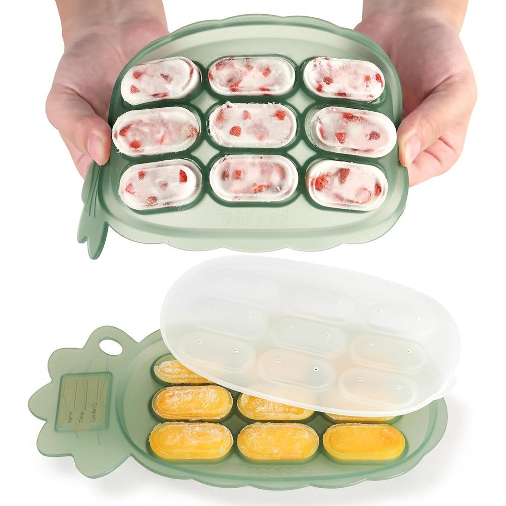 Haakaa Silicone Nibble Freezer Tray Pea Green front view