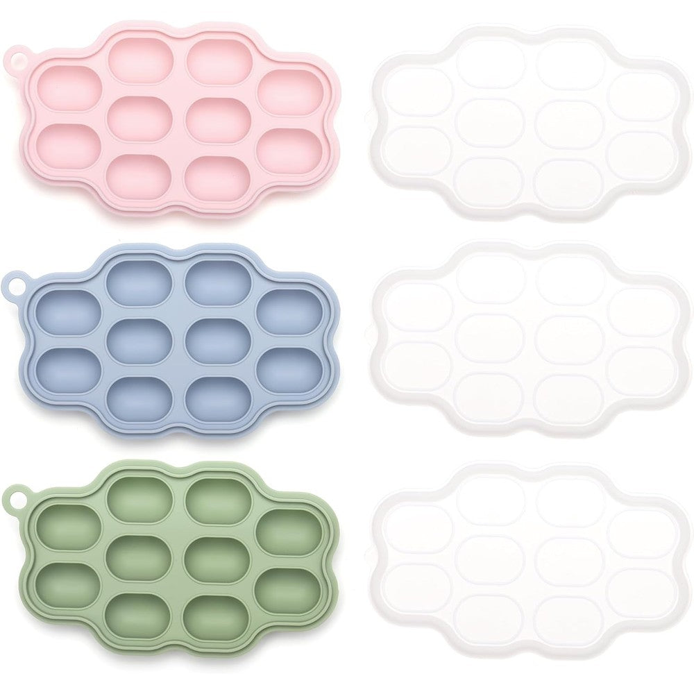 KingKam Silicone Nibble Freezer Tray 3 Pack front view
