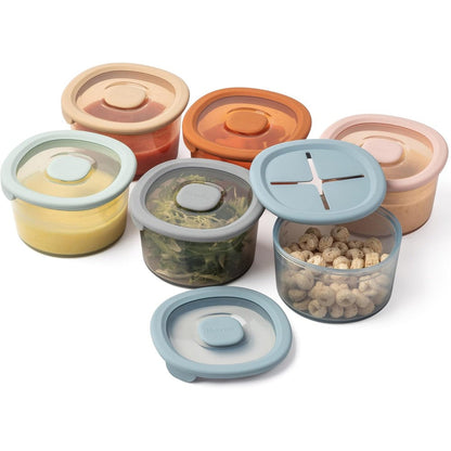 Moonkie 8 ounce silicone snack container front view