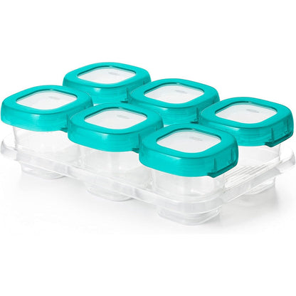 Oxo Tot Baby Blocks 2 Ounce Teal front view