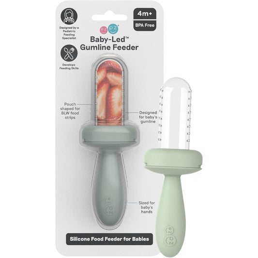 Ezpz Baby-Led Gumline Feeder Sage front view
