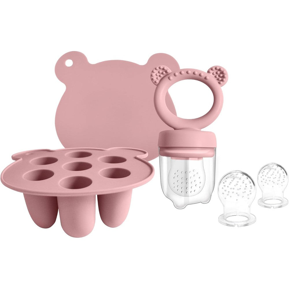 WeSweet Silicone Baby Food Freezer Tray and Fruit Feeder Combo Set