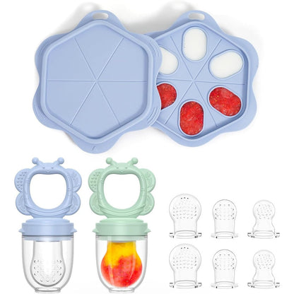 Melican Silicone Baby Fruit Food Feeder 2 Pack front view