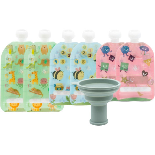 WeeSprout double zipper reusable food pouches set