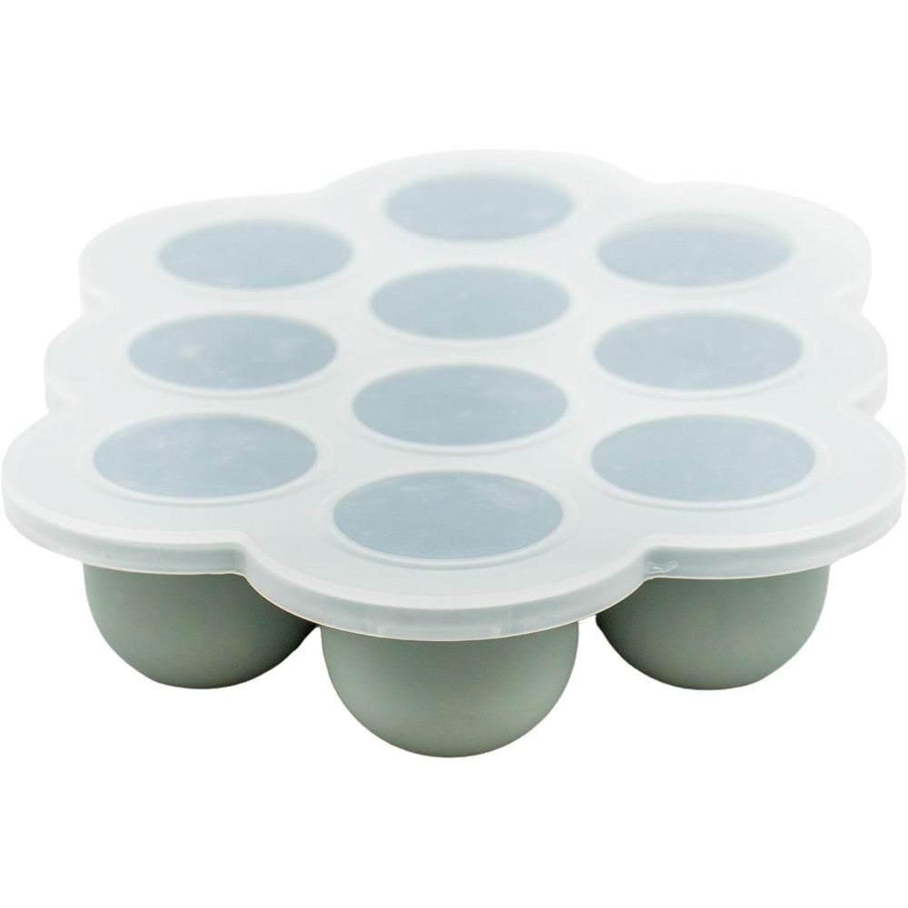 WeeSprout silicone baby food freezer tray with clip-on lid front view