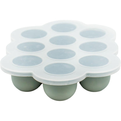 WeeSprout silicone baby food freezer tray with clip-on lid front view
