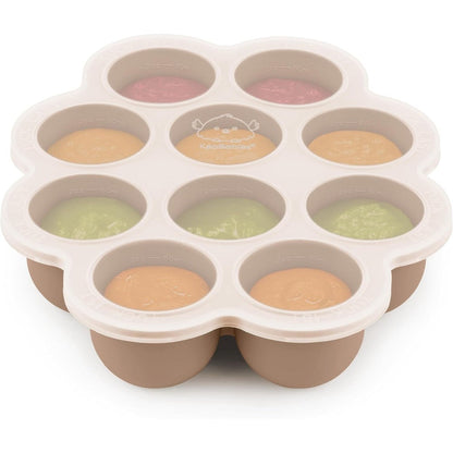 KeaBabies Silicone Food Freezer Trays in Chai Latte color front view