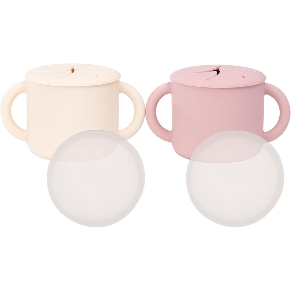 WeeSprout Snack Containers set of two silicone cups with lids