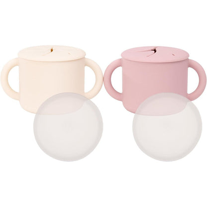 WeeSprout Snack Containers set of two silicone cups with lids