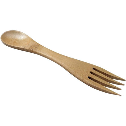 Frcolor 5 piece bamboo spork set front view eco-friendly utensils