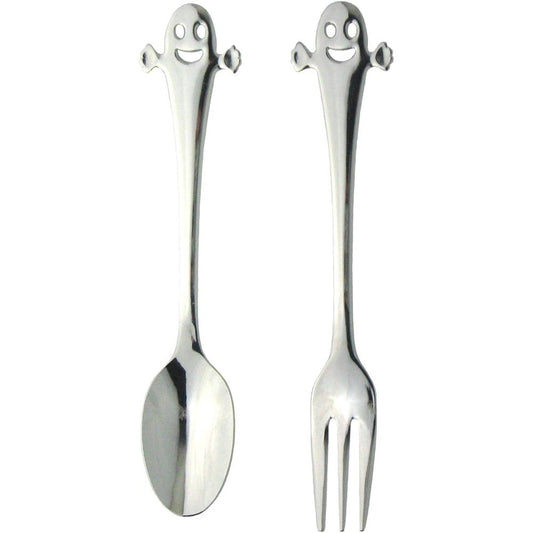 Nagao Ciao coffee spoon and tea fork set front view