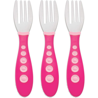 First Essentials by NUK Kiddy Cutlery Forks 3 count pack front view