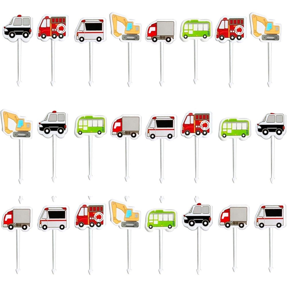 Wxoieod vehicle shaped food picks front view