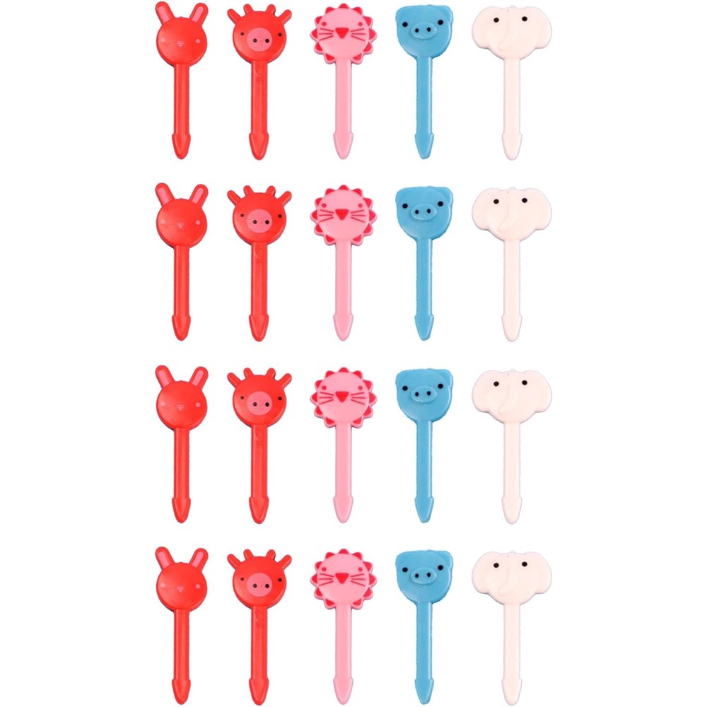 CRZQXOUR animal patterned children food forks front view for bento box decoration