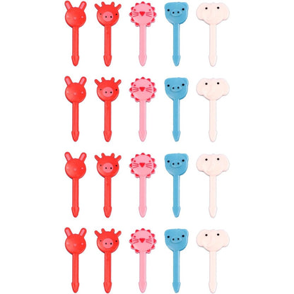 CRZQXOUR animal patterned children food forks front view for bento box decoration