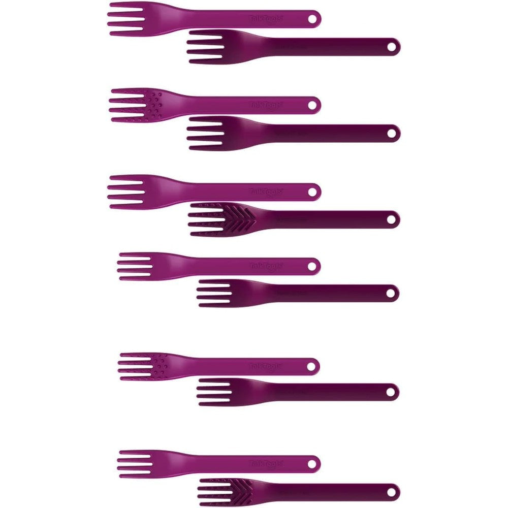 TalkTools Magenta Fork front view for oral therapy