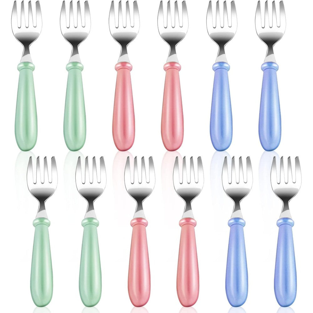 Kincongi 12 Pieces Toddler Forks Front View