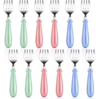 Kincongi 12 Pieces Toddler Forks Front View