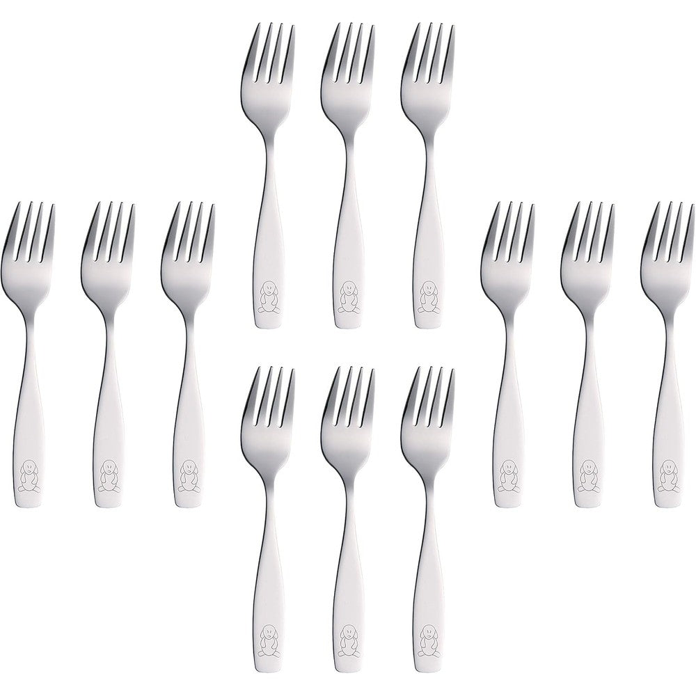 Annova Kids Silverware 12 Piece Children Safe Flatware Set Stainless Steel Toddler Utensils With Rounded Tines For Safe Dining - Image 1