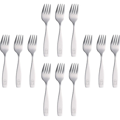 Annova Kids Silverware 12 Piece Children Safe Flatware Set Stainless Steel Toddler Utensils With Rounded Tines For Safe Dining - Image 1