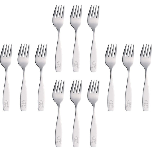 Annova Kids Silverware 12 Piece Children Safe Flatware Set Stainless Steel Toddler Utensils With Rounded Tines For Safe Dining - Image 1