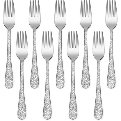 HaWare 9-piece stainless steel kids fork set front view