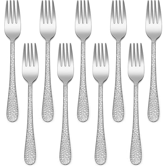 HaWare 9-piece stainless steel kids fork set front view