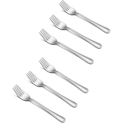TeamFar 6 piece stainless steel toddler fork set front view