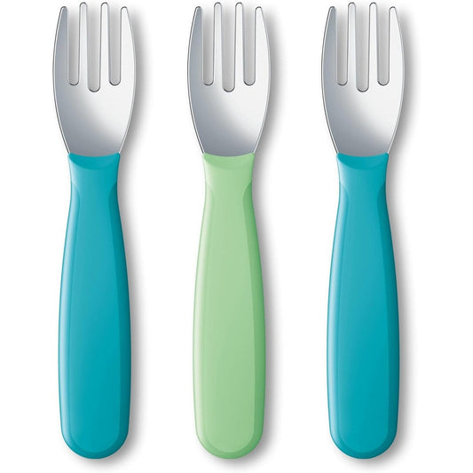 NUK Kiddy Cutlery Forks front view pack of three