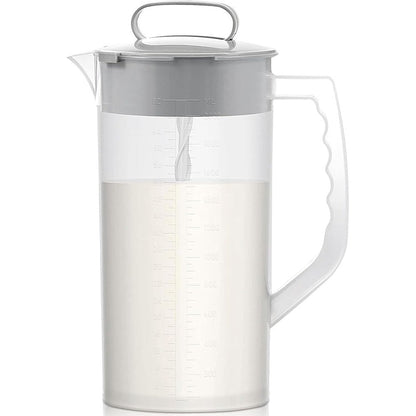 AIIHAC breast milk pitcher front view showing clear graduated measurements and white mixing handle